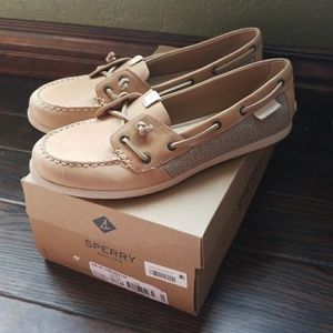 Sperry Coil Ivy Boat Shoe Leather & Canvas Tan
